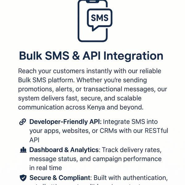 📲 Bulk SMS & API Integration