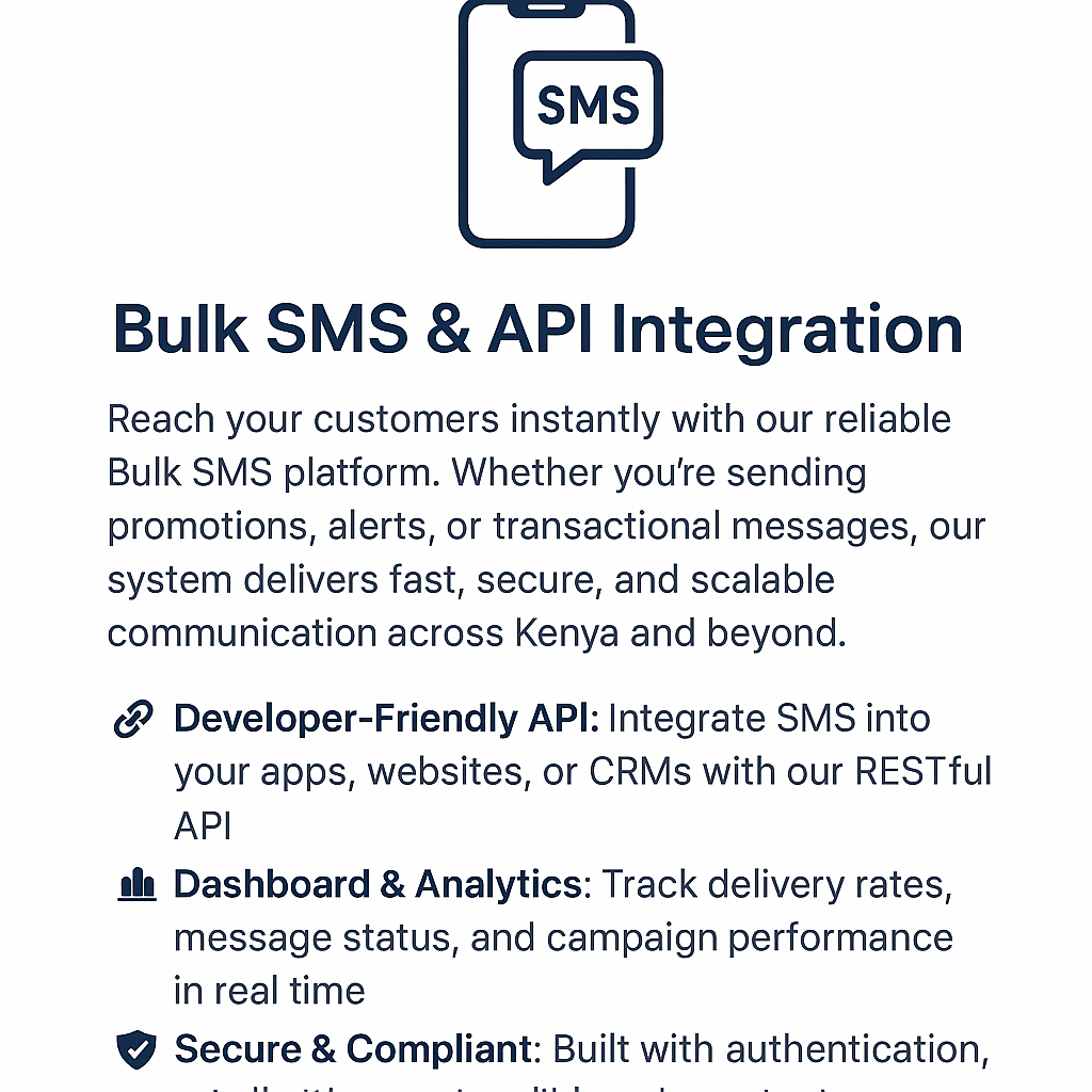 📲 Bulk SMS & API Integration